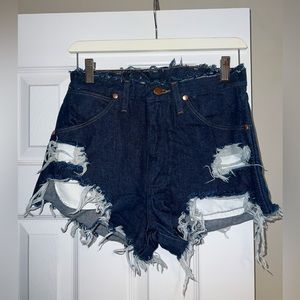 distressed vintage wrangler shorts